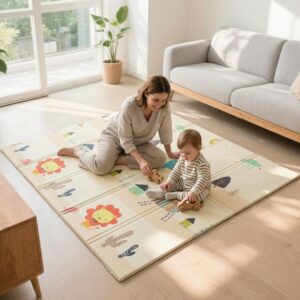 Alfombra Plegable Desierto y Animales 2m x 1.80m Gancibaby