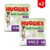 Pañal Huggies Active Sec Soft Comfort Pants XXG x48 combo x2
