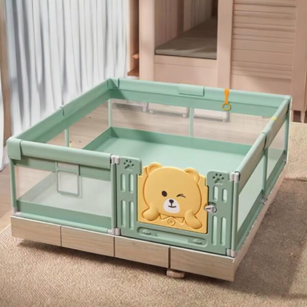 Corral de Juegos Para Bebé Playbear Verde 180 x 200 cm Creciendo Juntos uso