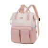 Mochila Pañalera Con Bolsillo Térmico Rosada Creciendo Juntos