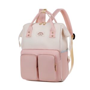 Mochila Pañalera Con Bolsillo Térmico Rosada Creciendo Juntos