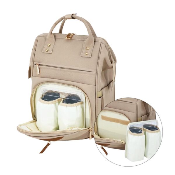 Pañalera Mochila Amanda Verde Baby Land uso bolsillo
