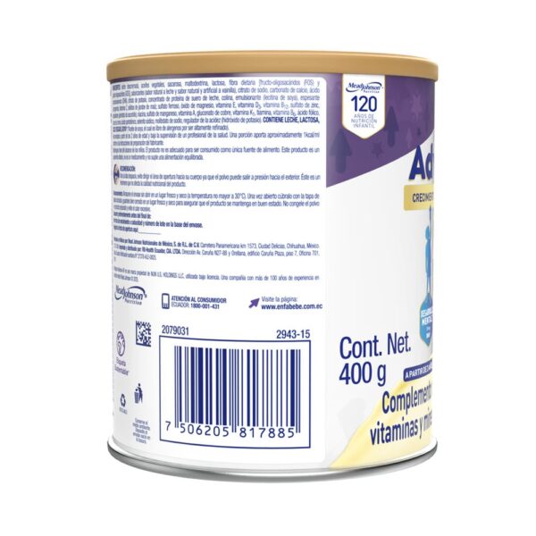 Enfagrow Advance Vainilla 400g info 1