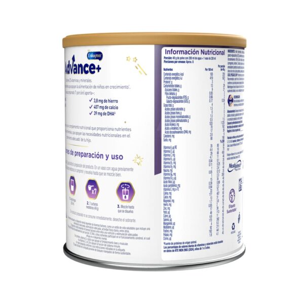 Enfagrow Advance Vainilla 400g info 4