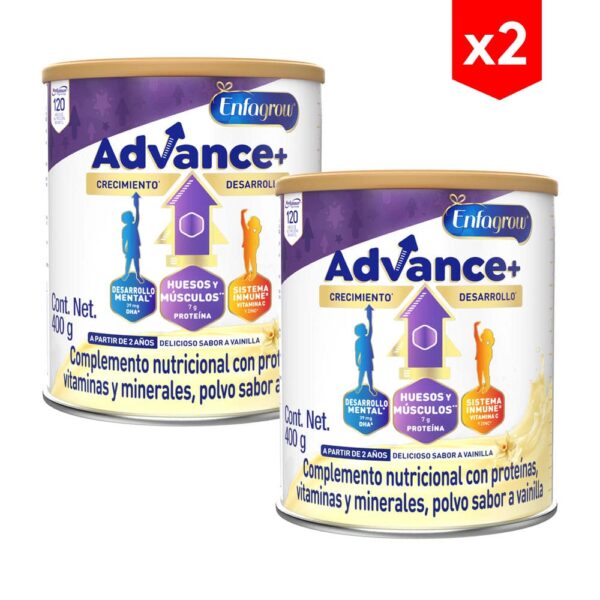 Enfagrow Advance Vainilla 400g combo x2