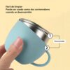 Taza Acero Inoxidable Celeste limpieza