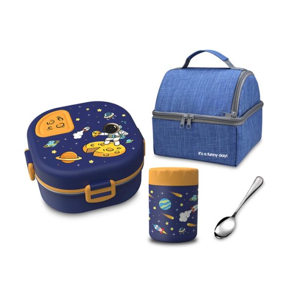 Kit Lonchera Bento Astronauta Úpale 18.6 * 18.6 * 19.3 CM