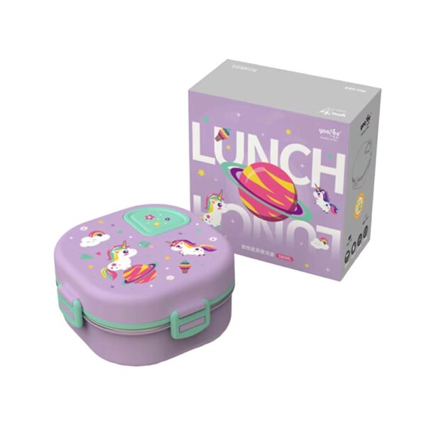 Kit Lonchera Bento Unicornio Úpale 18,6 * 18,6 * 19,3 CM caja