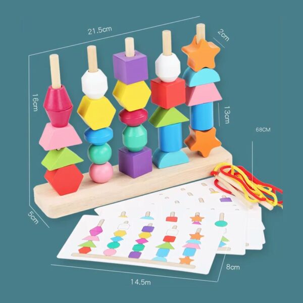 Juego Apilable Montessori Úpale medidas