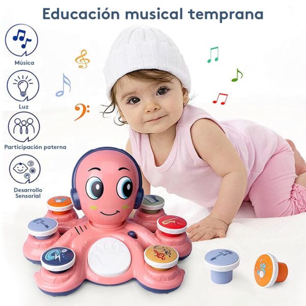 Juguete Musical Pulpo DJ Rosa Úpale educación musical