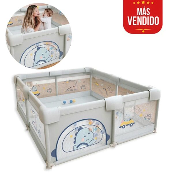 Corral para bebé Funkids Dinosaurio Gris 120x160cm Úpale más vendido nuevo