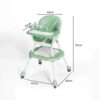 Silla de Comer Dineplay Turquesa Creciendo Juntos medidas