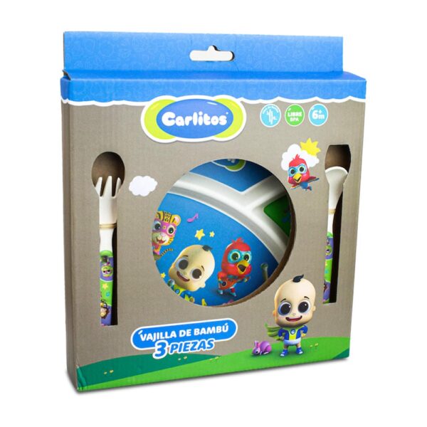 Set de Vajilla Carlitos Bamboo Oso - 3 piezas caja