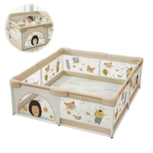 Corral Para Bebé Funkids Puerco Espin Beige 150×180 Cm Úpale miniatura ícono