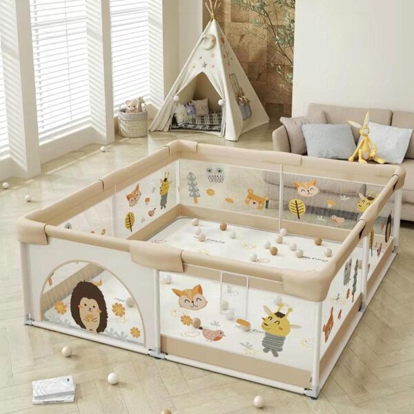 Corral Para Bebé Funkids Puerco Espin Beige 150×180 Cm Úpale uso nuevo
