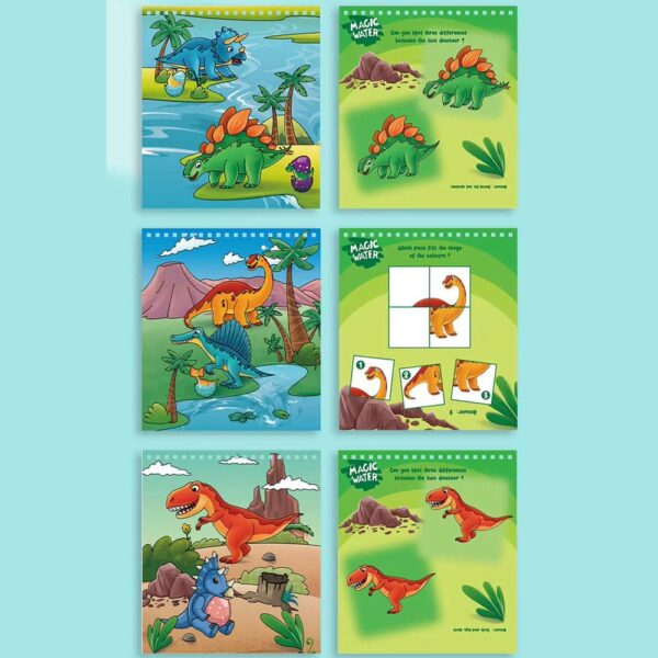Libro Mágico Pinta Con Agua Dinosaurio Úpale diseño 2