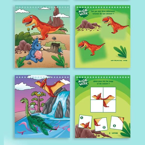 Libro Mágico Pinta Con Agua Dinosaurio Úpale diseño 1