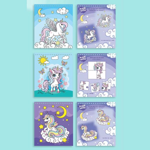 Libro Mágico Pinta Con Agua Unicornio Úpale diseño 1
