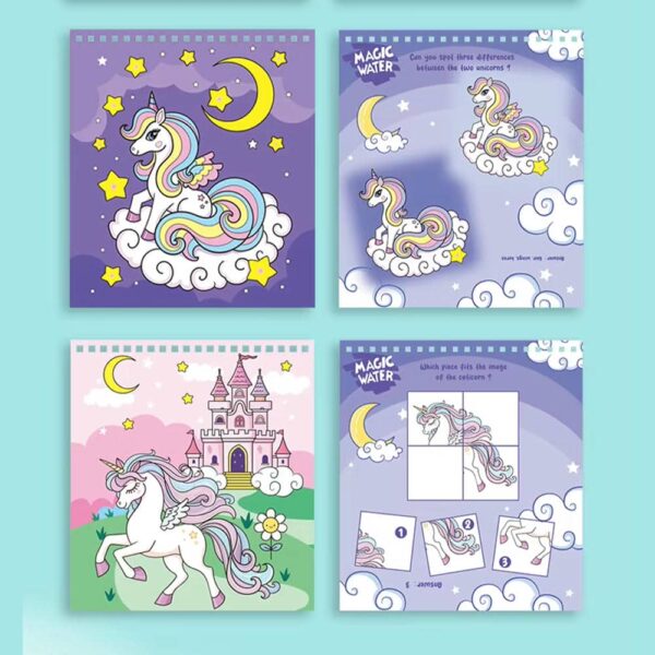 Libro Mágico Pinta Con Agua Unicornio Úpale diseño 2