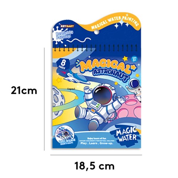 Libro Mágico Pinta Con Agua Astronauta Úpale medidas