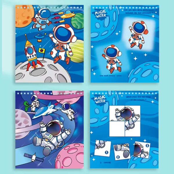 Libro Mágico Pinta Con Agua Astronauta Úpale diseño 1