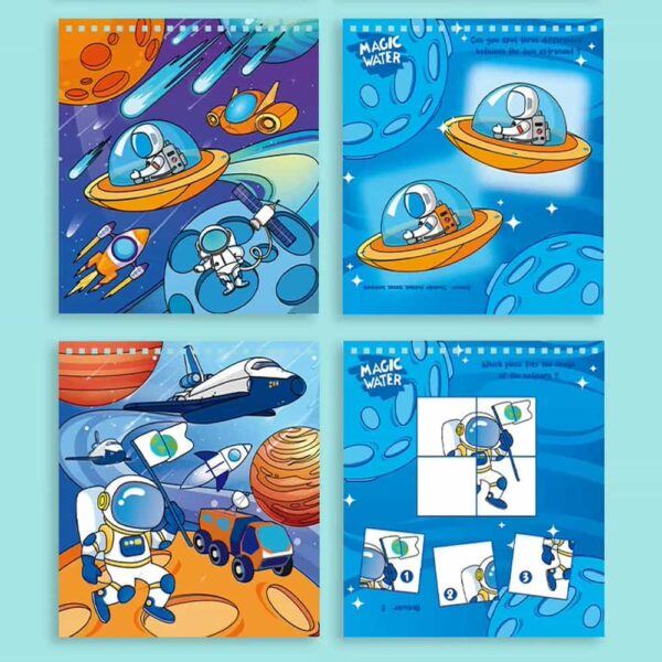 Libro Mágico Pinta Con Agua Astronauta Úpale diseño 2